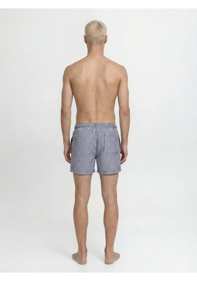 Jack & Jones Jack&jones Jpstmaui Breeze Mini Stripe Erkek Mayo Şort 12291425 Lacivert