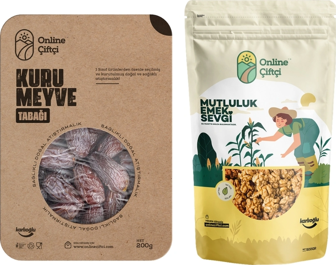 Online Çiftçi Kudüs Hurması 200 G + Kelebek Ceviz İçi 500 G