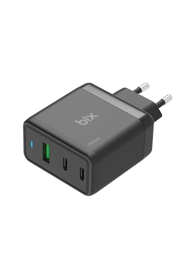 Bix 65W USB Type-C QC 4.0 PD GaN 3 Portlu Hızlı Şarj Cihazı