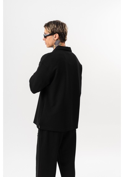 Respire Erkek Yarım Fermuarlı Modal Sweatshirt Siyah