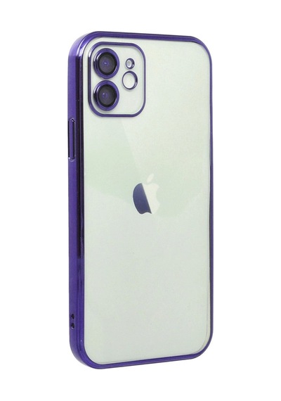 Apple İphone Uyumlu 12 Kılıf Razer Lensli Silikon - Mor Çok Renkli