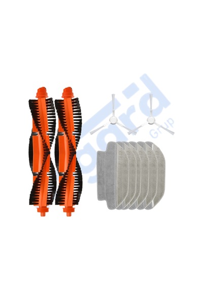 Viomi Mop Pro, 3c ,3c Plus Uyumlu 2 Ana Fırça 2 Yan Fırça 6 Mop Pkt-iasgf0000420