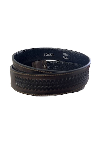 Fossil Kahve Desenli Hakiki Deri Spor Erkek Kemeri 4cm-120cm Kahve
