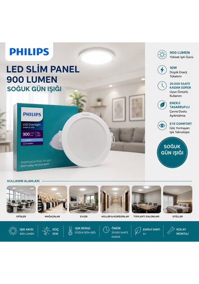 10w Yuvarlak Sıva Altı Led Slim Panel - 9000 Lumen Adaptor Sec-Kumanda-Metraj Seç Yok-Kumanda-Yok