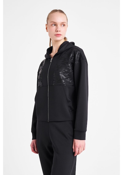 Lescon Kadın Fermuarlı Kapüşonlu Sweatshirt 25n-2125 Siyah