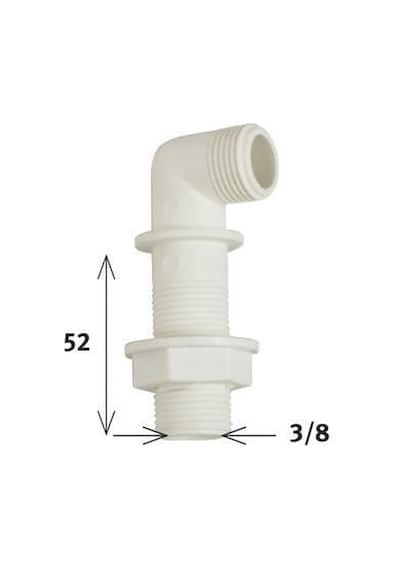 Klozet Temiz Su Giriş Dirseği 5,2 Cm 3/8 - Cole-288242