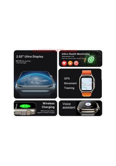 Watch 8 Ultra Saat Cellular 49mm Titanyum Kasa Çift Kordon 2.05 Inc Hd Ekran Nfc Ios Android Uyumlu Siyah - 307000246