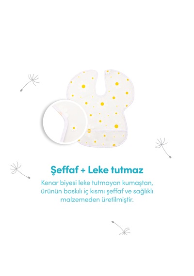 Sevi Bebe Büyük Cepli Eva Önlük Papatya Beyaz