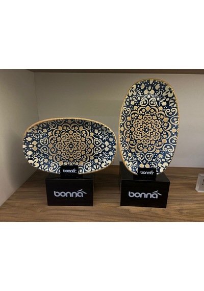 2'li Derin Servis Kasesi / Çukur Sunum Tabağı/salata/sote/soslu Yemek Sunum Alhambra Gourmet Oval P