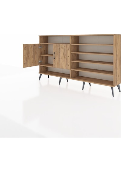 Arges Konsol 7 Raflı 2 Kapaklı 176x30x99 Çam-çam/antrasit Çam-çam/antrasit Arges Konsol 7 Raflı 2 Kapaklı 176x30x99 Çam-çam/antrasit Çam-çam/antrasit