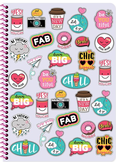 Keskin Color A4 80 Yp.Kareli PP Kp.Spr.Sweet Fun Defter 333072-99