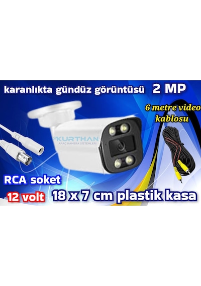 2 Mp Ahd Warm Led Güvenlik Kamerası Gece Renkli Görüntü 12 Volt
