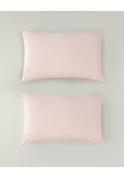 English Home Pure Pamuklu 2'li Yastık Kılıfı 50x70 Cm Toz Pembe Toz Pembe