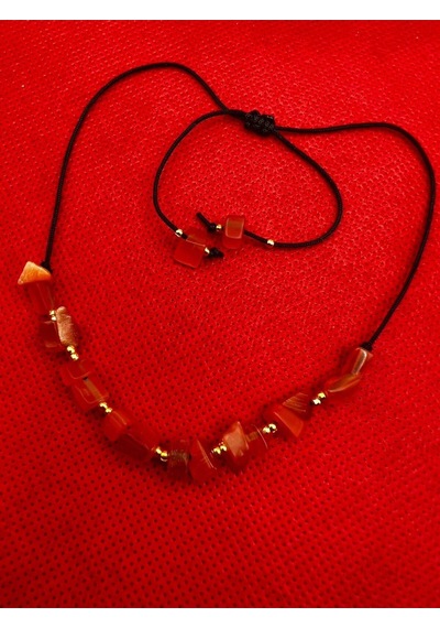 Gümüştel El Sanatları Sertifikalı Doğal Taş Kedi Gözü Tasarım Bileklik Handmade Aaa Kalite Turuncu