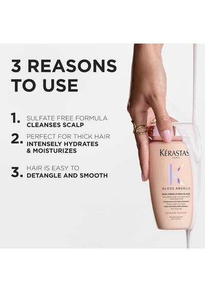 Gloss Absolu - Bain Créme Kalın Ve Elektriklenmeye Eğilimli Saçlar İçin Şampuan 80ml