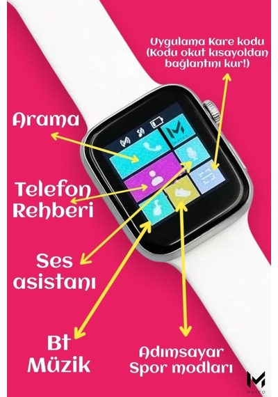 Akıllı Saat Nabız Ve Tansiyon Ölçer Arama Özellikli Çift Tuş Aktif T500 Son Sürüm Ios/androıd Uymlu