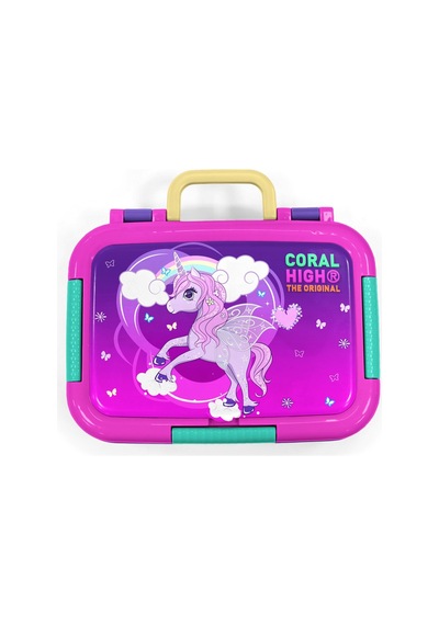 Coral High Kids Mor Pembe Unicorn Desenli Paslanmaz Çelik Beslenme Kabı 39230 Pembe