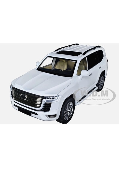 Kutulu Koleksiyon 1 / 24 Ölçek Toyota Land Cruiser Beyaz Metal Araba