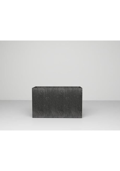 Nuano Consept Dikdörtgen Serisi Köşeli Saksı Siyah 100x40x60