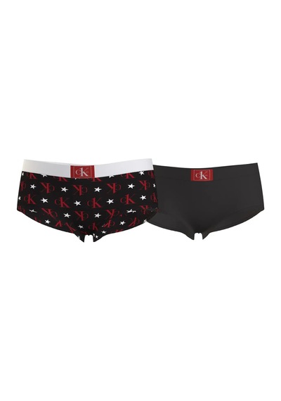 Calvin Klein 2pk Shorty Woven Pa Kadın Siyah Boxer Set