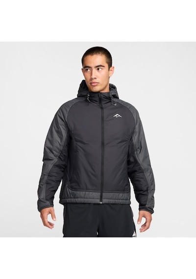 Nike Trail Primaloft Therma-fıt Erkek Siyah Koşu Ceketi-sportxstore Siyah-gri