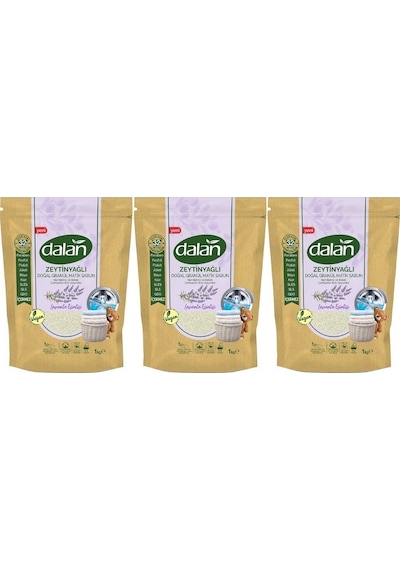 Dalan Lavanta Esintisi Zeytinyağlı Doğal Granül Matik Sabun Tozu 32 Yıkama 3 x 1 KG