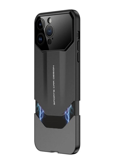 Apple Uyumlu iPhone 14 Pro Max Uyumlu Kılıf Çift Parçalı Zore Ays Pro İkili Kapak-siyah-gri Siyah-gri -