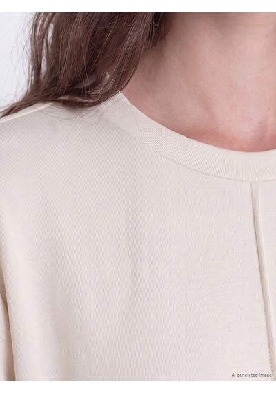 Lcw Modest Bej Soft Touch Kadın Sweatshirt Tunik