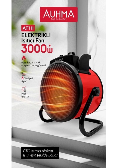 Ultra Güçlü 3000 Watt Taşınabilir Elektrikli Portatif Isıtıcı Soba Sıcak Hava Üfleyen Fan Radyatör