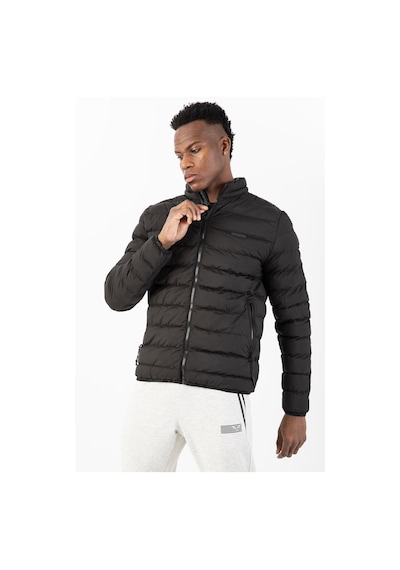 Maraton Sportswear Regular Erkek Dik Yaka Takma Kol Basic Siyah Mont 22314-siyah Siyah