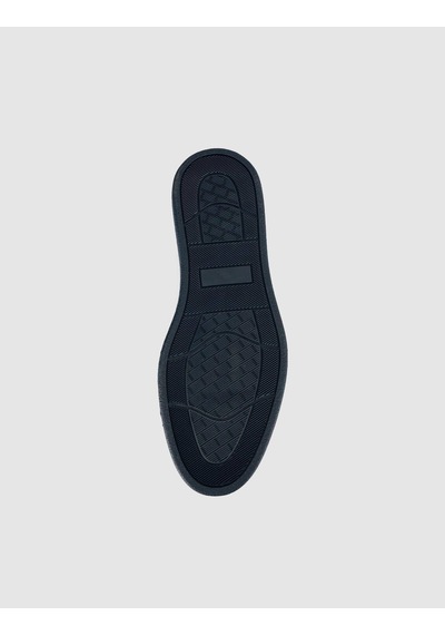 Cabani Triko Detaylı Siyah Erkek Loafer