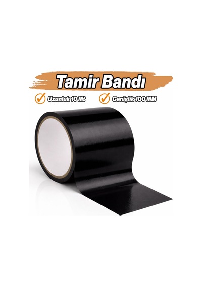 27kids Siyah Tamir Bandı 100 Mm X 10 Mt Yüksek Dayanımlı Su Geçirmez Güçlü Yapışkan Çok Amaçlı Onarım Bandı Açık Bej
