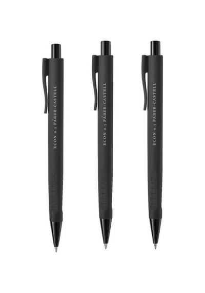 Faber-castell Econ Urban Versatil Kalem 0.5 / Siyah - 3 Adet Siyah