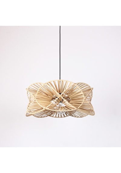 Oklid Doğal Rattan 18x42 Cm Aydınlatma Bej