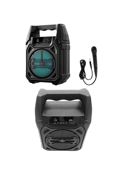 Hubrendy Tekno Karaoke Mikrofonlu Fm Radyolu Bluetooth Hoparlör Yüksek Ses Kaliteli
