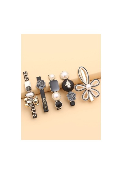 So-much Yeni Trend Moda Tedy 5'lı Büyük Klips Çıtçıt Pens Toka Seti-4 Siyah - 105659587 Siyah - 105659587 Siyah
