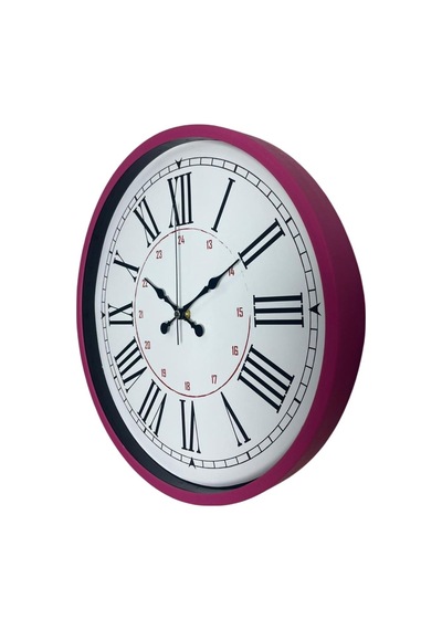 Pembe 36 Cm Dekoratif Duvar Saati Çok Renkli