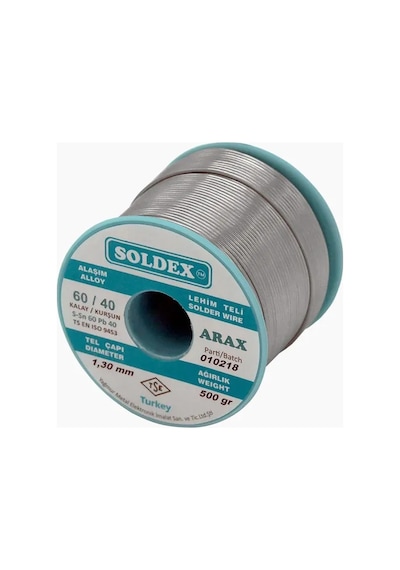 Arax 60-40 Lehim Teli 500 Gr 1.3 Mm - Sn:60 / Pb 6659e