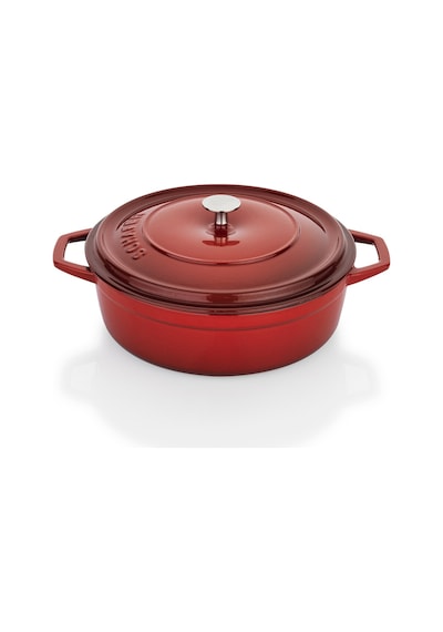 Schafer Guss Chef Döküm Basık Tencere 26 Cm Kırmızı