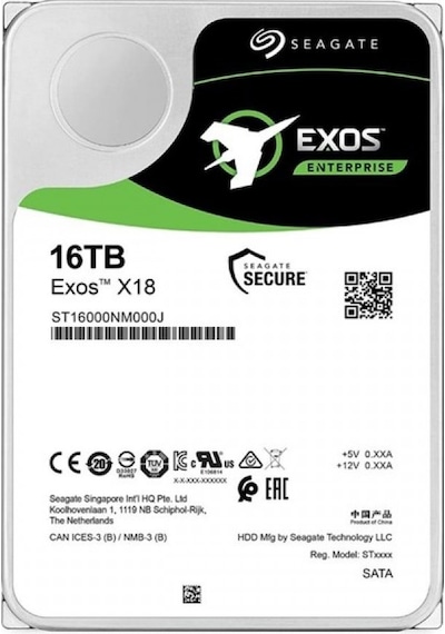 Seagate 3.5" 16 TB EXOS ST16000NM000J 7200 RPM 256 MB Hard Disk