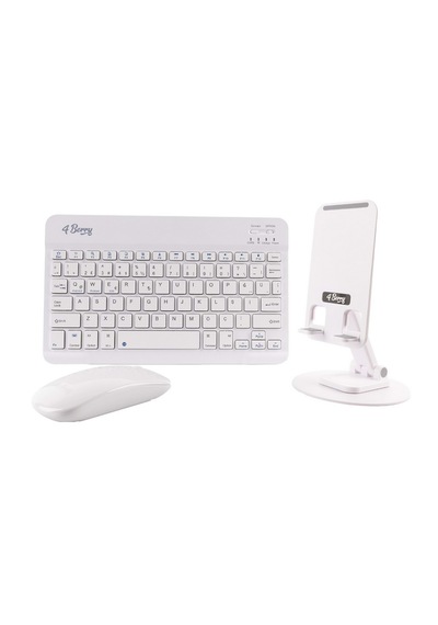 Kablosuz Klavye Mouse & Stand Seti + Ayarlanabilir Telefon Standı