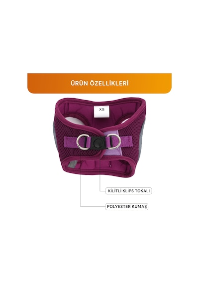 Köpek Ve Kedi Göğüs Tasması Xs Nefes Alabilen File Kumaş Ayarlanabilir Yelek Tasarım Yansıtıcı Şeritli Çok Renkli