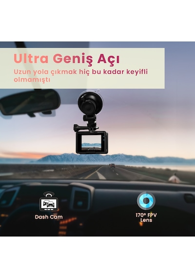 SJCAM SJ4000 Dual Screen WiFi 4K UHD 16MP 170° 2”/1.3” Çift Ekranlı Aksiyon Kamerası Siyah