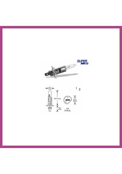 Gees Global Super Light H1 Halojen Far Ampülü 12 Volt 60-55 Watt Gbzs