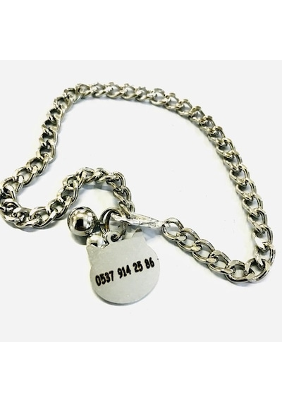 Metal Kedi Künyesi Isimli Kedi Tasması Kedi Isimliği Zincirli