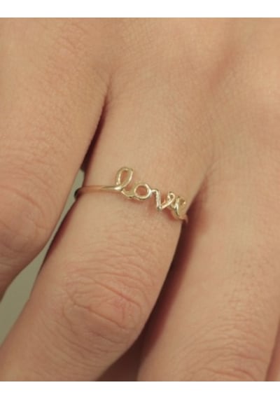 Fiyonk Kuyumculuk 14 Ayar Altın Love Yüzük 001