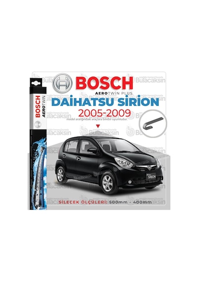 Daihatsu Sirion Muz Silecek Takımı 2005-2009 Bosch Aerotwin N11.4992