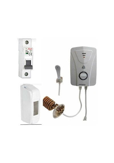 Bakır Rezistanslı Elektrikli Şofben Aydın Derya Sigorta Ve Kutus Dahil Paket Beyaz