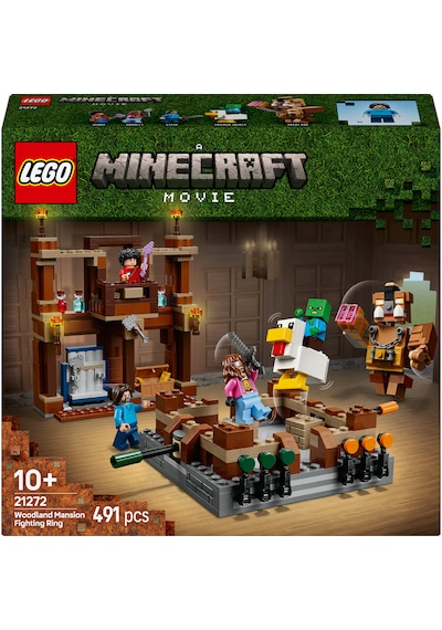 LEGO® Minecraft® Orman Malikanesi Dövüş Ringi 21272 - 10 Yaş ve Üzeri Çocuklar için Yaratıcı Oyuncak Yapım Seti (491 Parça)