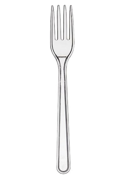 Point Plastik Lüx Şeffaf Çatal - 18 CM - 50 Adet - Paket Şeffaf